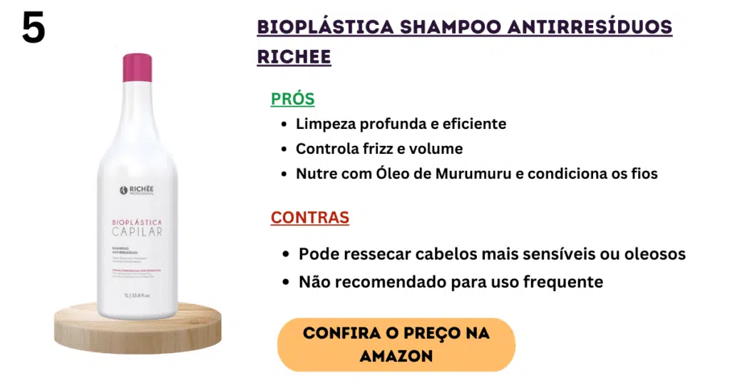 Bioplástica shampoo antirresíduos, richee