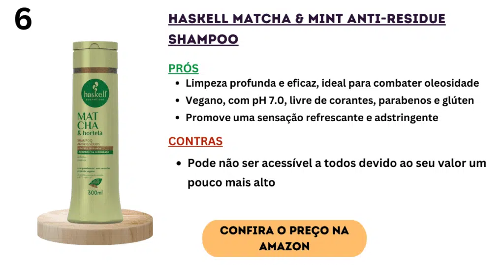 Haskell shampoo antirresíduos