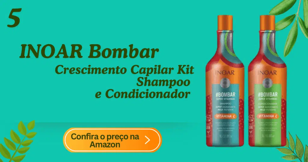 Inoar bombar crescimento capilar kit shampoo e condicionador 2x1l