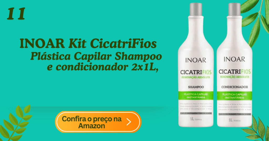 Kit CicatriFios Plástica Capilar Shampoo e condicionador 2x1L, Inoar