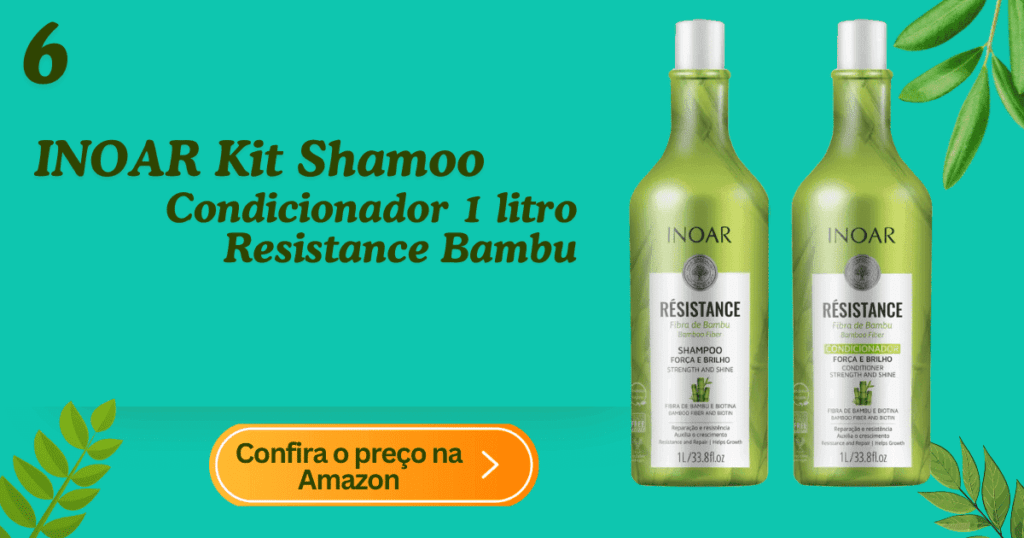 INOAR Kit Shampoo + Condicionador 1 litro Resistance Bambu