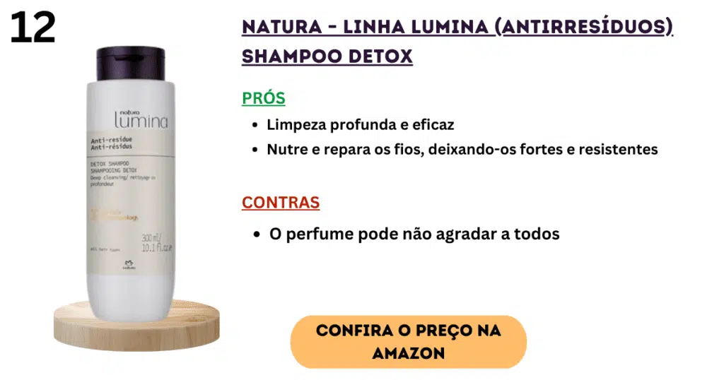 Natura – linha lumina (antirresíduos) – shampoo detox