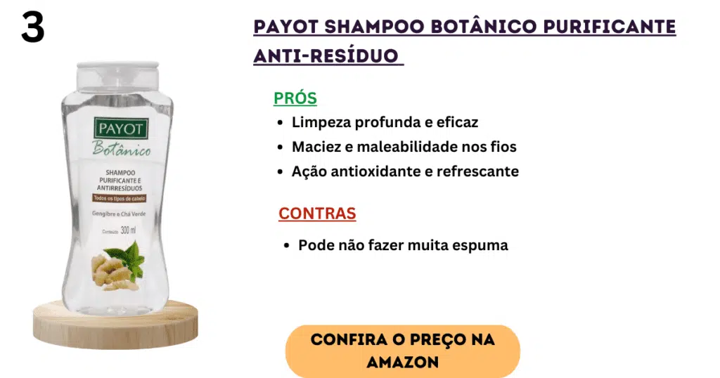 Payot shampoo botânico purificante anti-resíduo