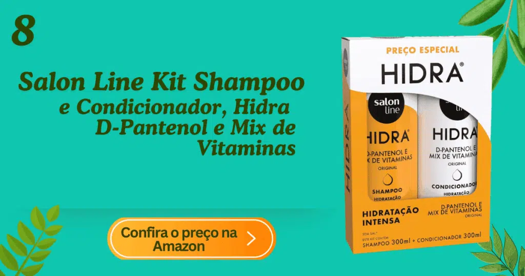 Salon line, kit shampoo e condicionador, hidra d-pantenol e mix de vitaminas