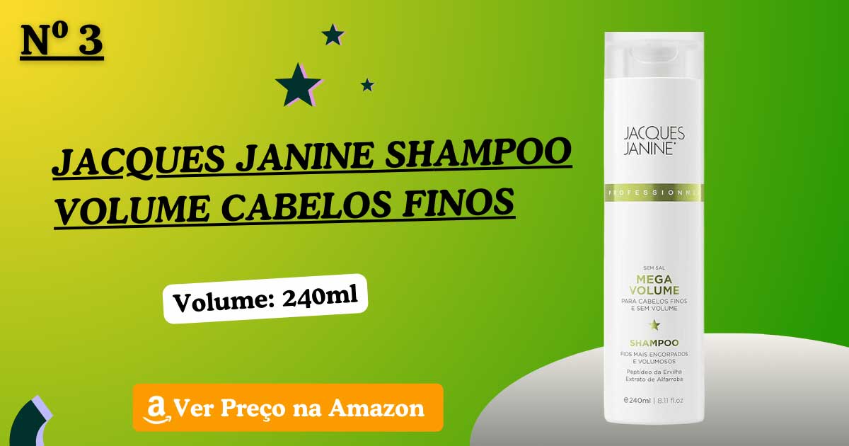 Jacques Janine Shampoo Volume Cabelos Finos