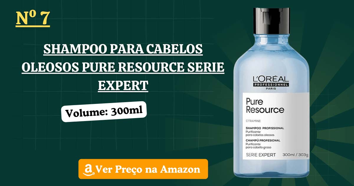 Shampoo Para Cabelos Oleosos Pure Resource Serie Expert