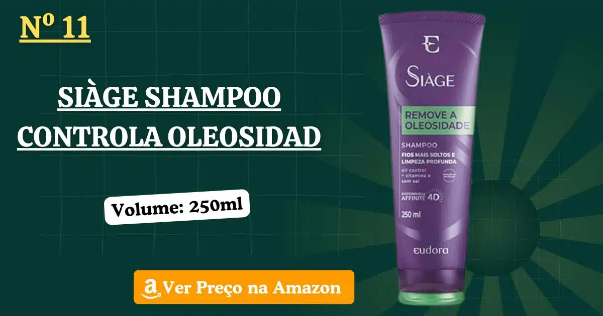 Siage shampoo controla oleosidad