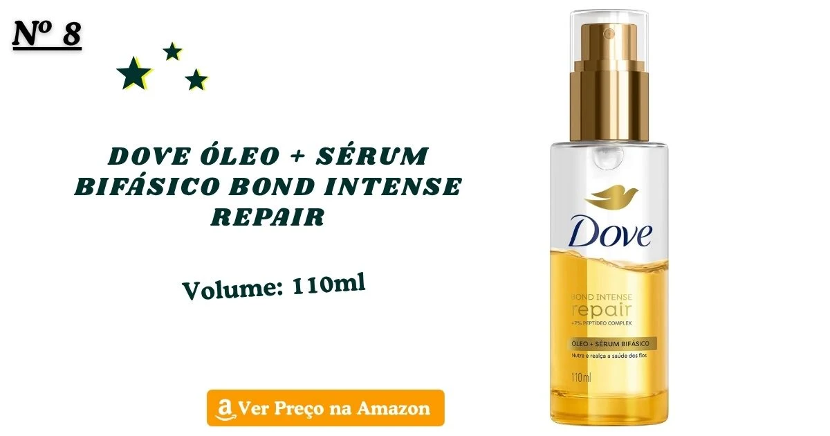 Dove óleo + sérum bifásico bond intense repair