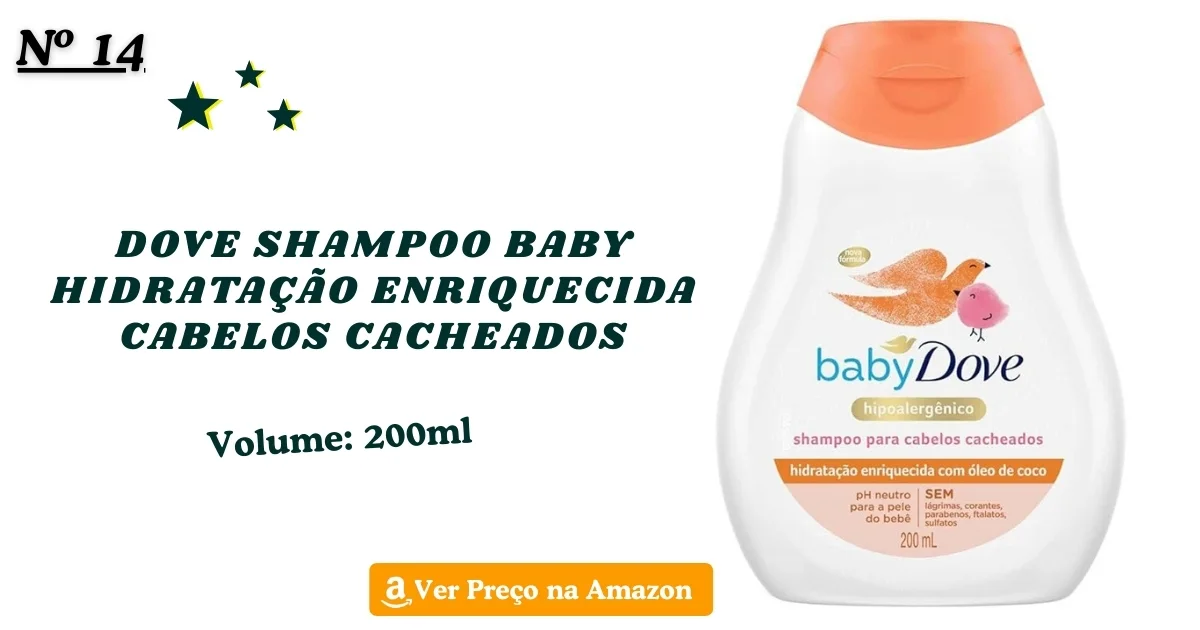 Dove shampoo baby hidratação enriquecida cabelos cacheados