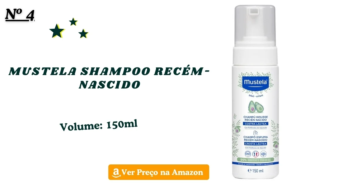 Mustela shampoo recém-nascido