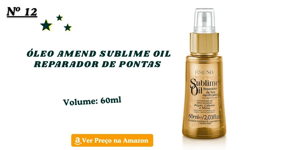 Óleo amend sublime oil reparador de pontas 
