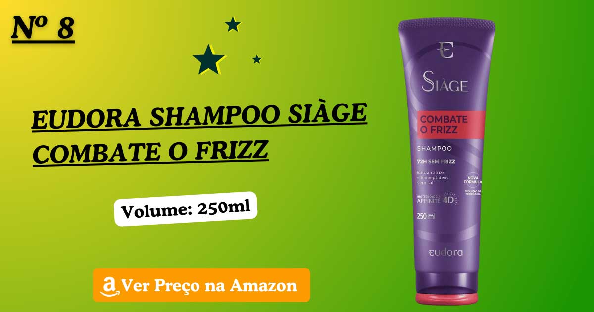 Shampoo eudora siàge combate o frizz