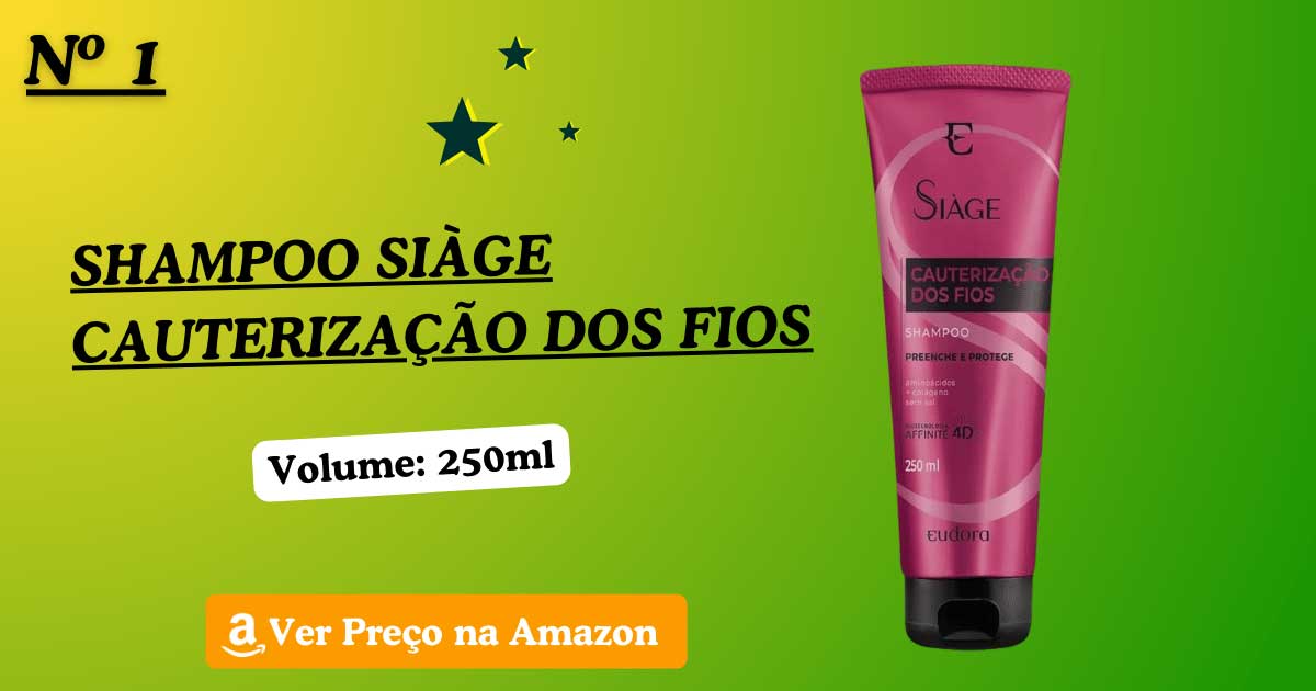 Shampoo siàge cauterização dos fios