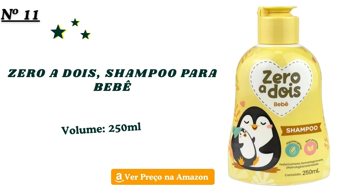 Zero a dois, shampoo para bebê