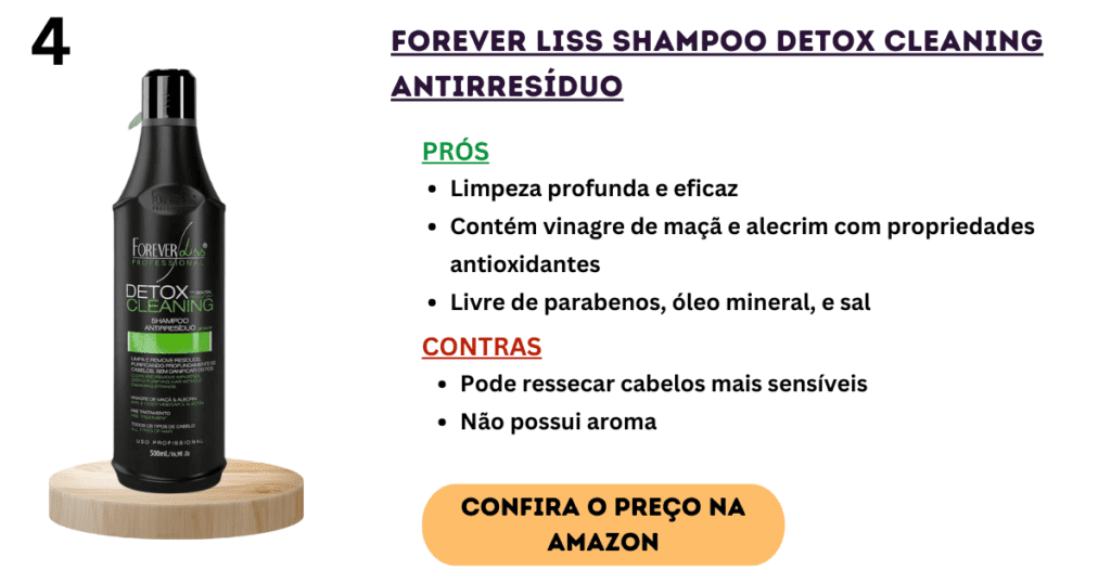 Forever liss shampoo detox cleaning antirresíduo