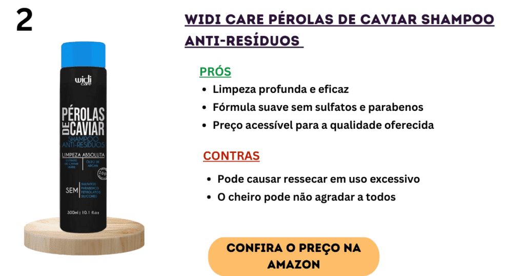 Widi care pérolas de caviar shampoo anti-resíduos